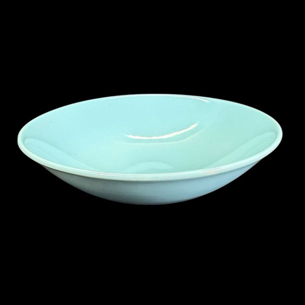 Vintage Steubenville Pottery Company Fairlane Blue Vegetable Server‎ Bowl 8 3/4"